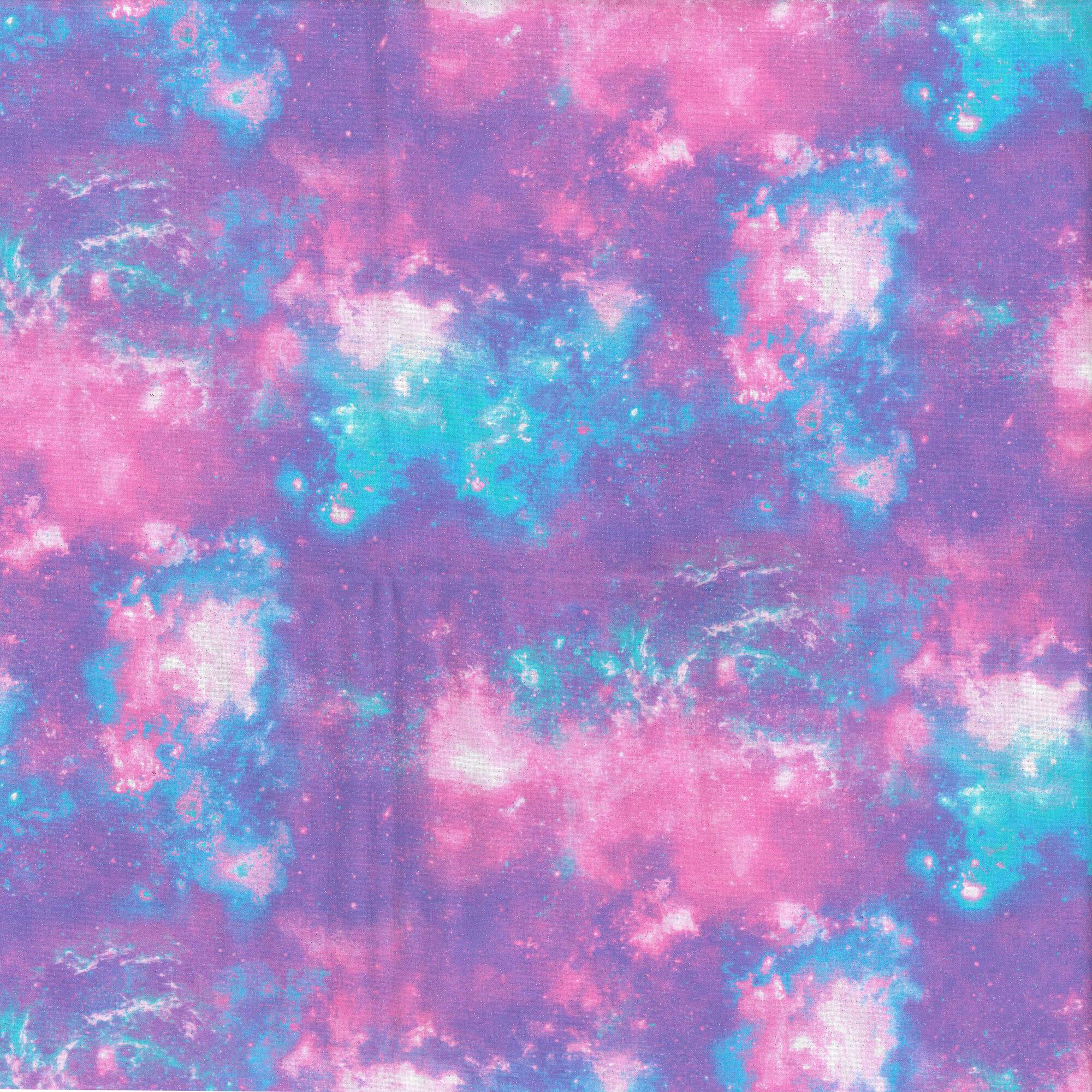 Fabric Traditions Pastel Galaxy Glitter Cotton Fabric